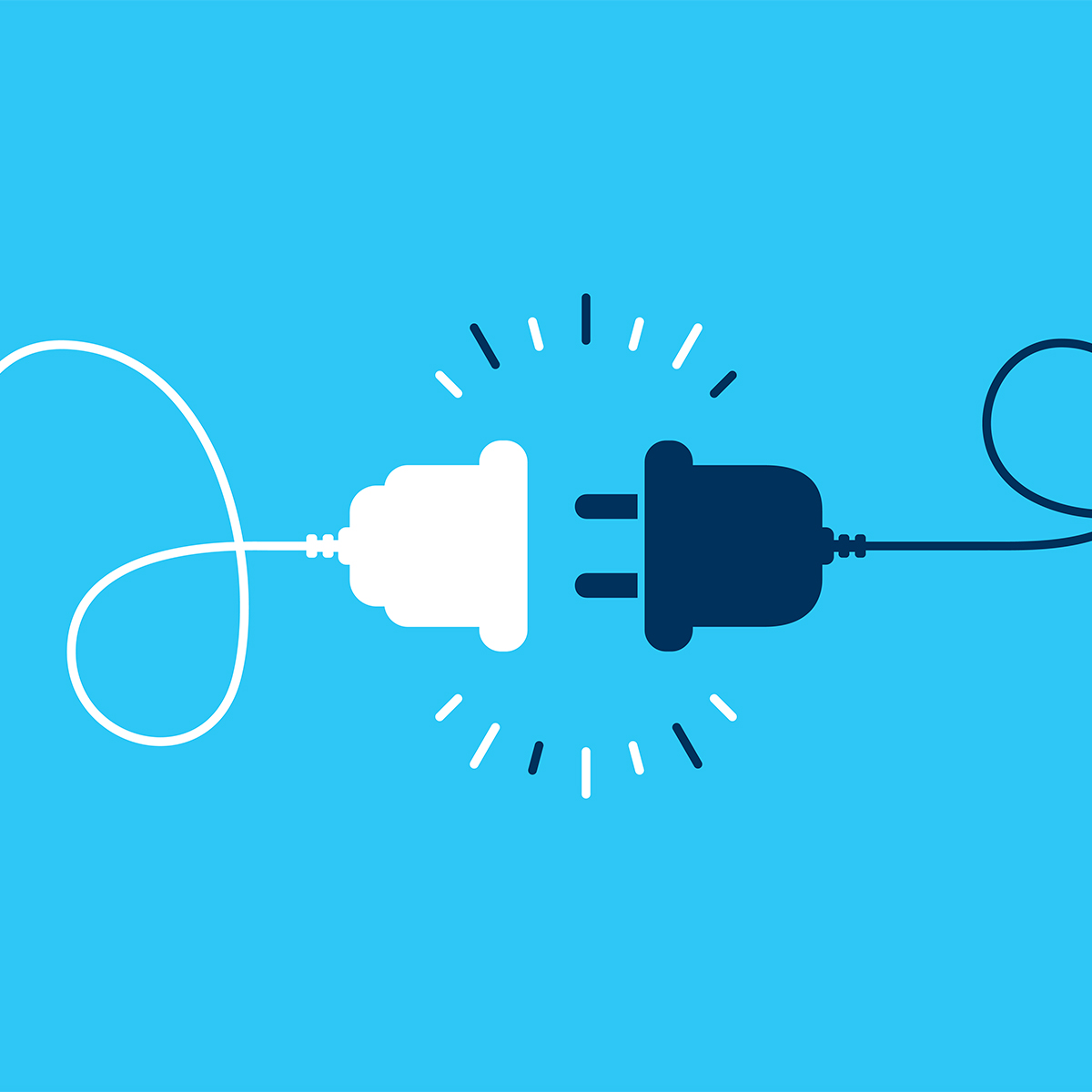 Strøm. Elstik. Han og hun og ledninger.